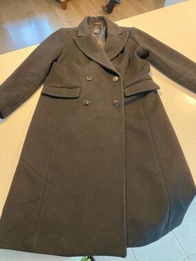 GAP Black wool blend king double breasted winter coat oversized